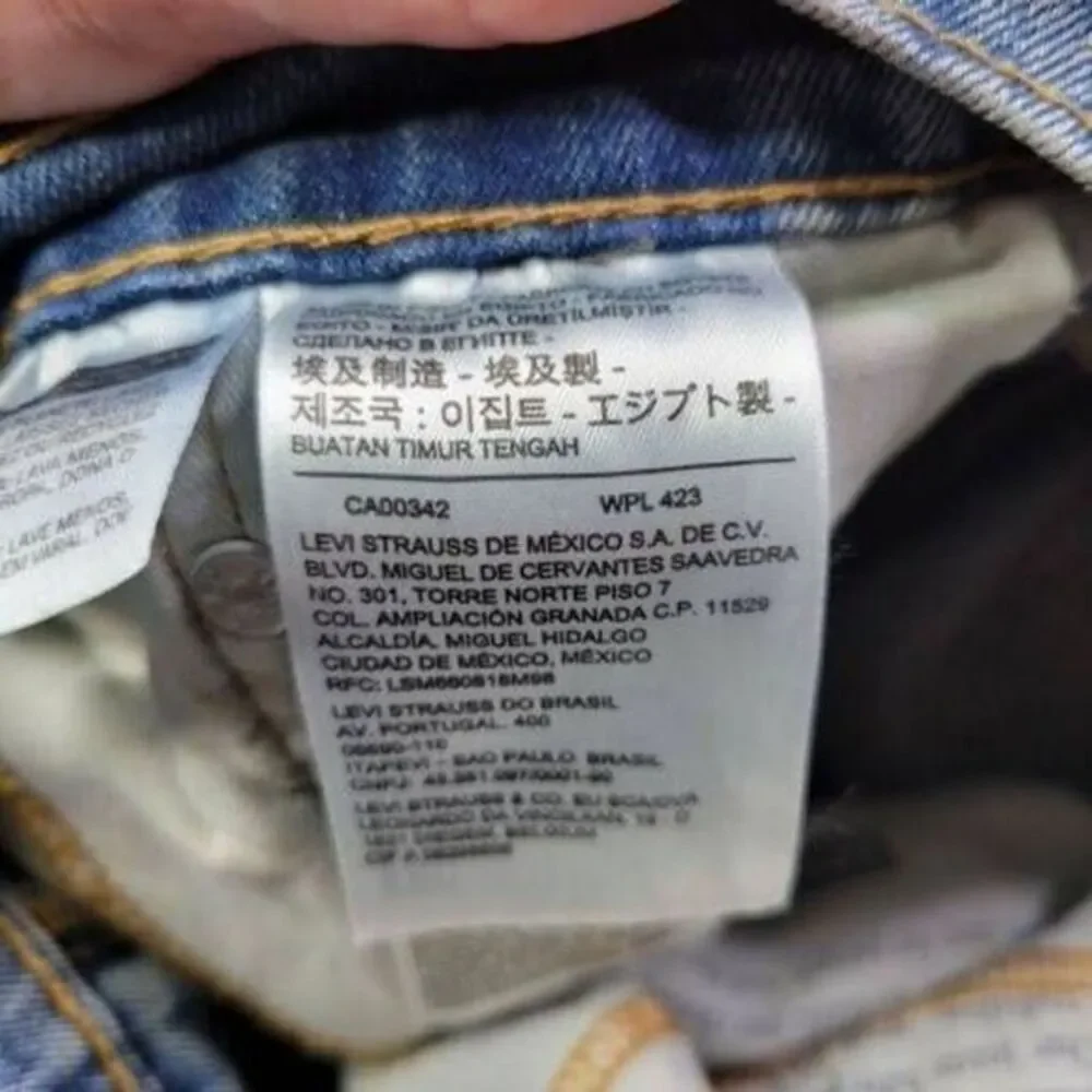 Levi's Men's Light Wash Straight-Leg Denim‎ Blue Jeans Size 36/34
